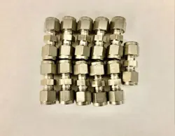 LOT OF 11, SWAGELOK 316 STAINLESS STEEL UNION FITTING, 1/4