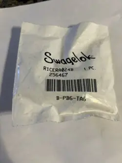 SWAGELOK B-PB6-TA6 PUSH ON HOSE END CONNECTION ADAPTER 3/8IN