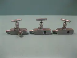 LOT (3) SWAGELOK SS-6PNBGM8-F8 SCREWED BONNET GAUGE NEEDLE VALVE F17