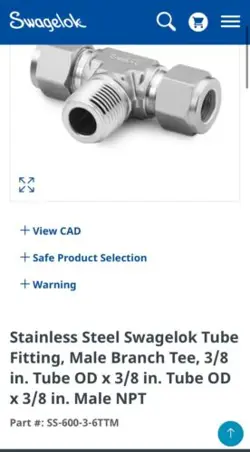 TEE 3/8 TUBE