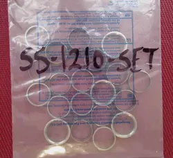 (10X SET) SWAGELOK® 3/4 TUBE FERRULES FRONT BACK 316 STAINLESS STEEL SS-1210-SET