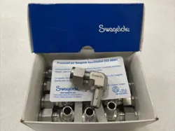 NEW SWAGELOK SS-600-2R-6 TUBE ADAPTER ELBOW 3/8”, TUBE OD FITTING, BOX OF 10PCS.