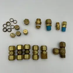 SWAGELOK CRAWFORD PARKER BRASS TUBE FITTINGS LOT