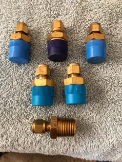 SWAGELOK FITTINGS BRASS 1/4 TUBE X 1/2 MALE NPT