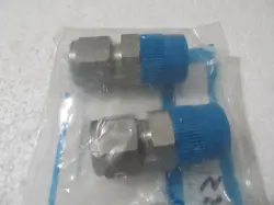 2X SWAGELOK STAINLESS STEEL CONNECTOR, 1/2