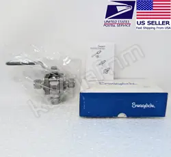 **NEW SEALED** GENUINE SWAGELOK® SS-63XTS8 STAINLESS 3-WAY BALL VALVE