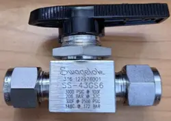 SWAGELOK 1 PIECE INSTRUMENTATION 3/8 IN. BALL VALVE 3000 PSIG (SS-43GS6)