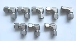 8- SWAGELOK STAINLESS STEEL ELBOW UNION FITTING, 3/8