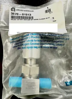 SWAGELOK SS-BNVCR4 NORMALLY CLOSED SEAL VALVE BELLOW- 011387.
