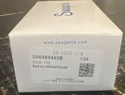 SWAGELOK SS-1210-2-8 ELBOW CONNECTOR, 3/4