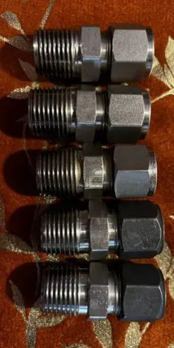 TUBE FITTING 3 SWAGELOK 2 PARKER 1/2 X 1/2 MNPT OLD STOCK NEVER INSTALLED