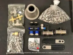 LOT OF NEW AND USED ASSORTED VACUUM PARTS NOR-CAL SWAGELOK MKS FREE SHIPPING S.