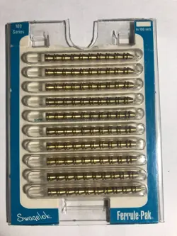 SWAGELOK B-100-SET BRASS FERRULE SET FOR 1/16 IN. TUBE FITTING FNSP 100PCS