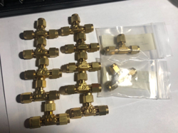 OPEN PACK NEW SWAGELOK BRASS TEE UNION FITTING, 1/8