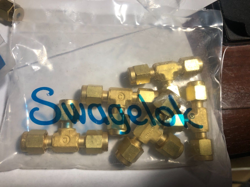 NEW SWAGELOK BRASS TEE UNION FITTING, 1/8