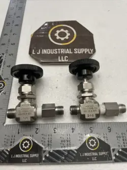 [QTY-2] SWAGELOK SS-1RM4-S6 BONNET NEEDLE VALVES_3/8” TUBE_*LIGHT USE_FAST SHIP!