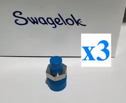 X3 NEW SS-8-VCR-1-4 SWAGELOK MALE NPT CONNECTOR BODY 1/2IN VCR X 1/4IN MNPT 3PC