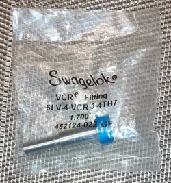 SWAGELOK  PN. 6LV-4-VCR-3-4TB7.  316L VAR VCR FITTING, LONG TUBE BUTT WELD GLAND