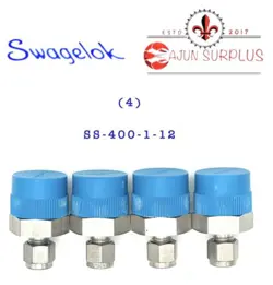 QTY:4 ~NEW~ SWAGELOK P.N.: SS-400-1-12, 1/4” TUBE X 3/4” MNPT, SS-316 CONNECTOR!