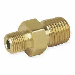 PARKER 8-4 MHN-B REDUCING HEX NIPPLE, BRASS, 1/2 X 1/4 IN 1DGA9