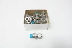 SET OF 10 SWAGELOK SS-400-1-OR STAINLESS CONNECTOR 1/4IN TUBE X 7/16IN NPT