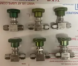SWAGELOK STAINLESS STEEL BELLOWS SEALED VALVE 1/4” TUBE FITTING SS4H LOT OF 6