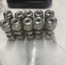 LOT-10PC - SWAGELOK STAINLESS STEEL UNION FITTING, 1/4