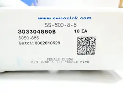 SWAGELOK SS-600-8-8 STAINLESS