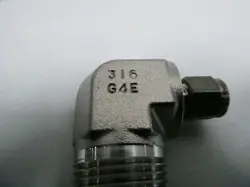 BOX OF 50 SWAGELOK SS-400-2-12 STAINLESS MALE PIPE ELBOW 1/4IN TUBE X 3/4IN NPT