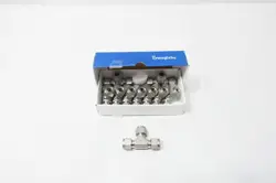 BOX OF 10 SWAGELOK SS-600-3 STAINLESS TEE 3/8IN TUBE X 3/8IN TUBE X 3/8IN TUBE