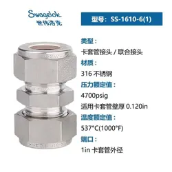 NEW SWAGELOK SS-1610-6