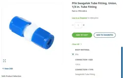 SWAGELOK PFA-420-6 UNION 1/4