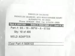 SS-16-MPW-A-8TSW STAINLESS PIPE