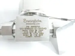 SWAGELOK SS-6NBS6-G-55540 MANUAL STAINLESS NEEDLE VALVE 6000PSI 3/8IN TUBE