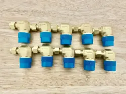 (LOT OF 10) SWAGELOK B-400-2-8 BRASS SWAGELOK TUBE FITTING 1/4