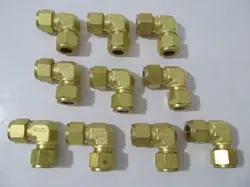 10PCS. SWAGELOK B-810-9 BRASS FITTING UNION ELBOW 1/2
