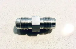 316 SS VCR FACE SEAL FITTING, 1/4 IN. DOUBLE MALE UNION BODY, SS-4-VCR-6-DM