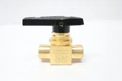 SWAGELOK B-44F6 MANUAL BRASS BALL VALVE 3/8IN NPT
