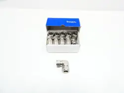 BOX OF 10 SWAGELOK SS-1210-9 STAINLESS PIPE ELBOW 3/4IN TUBE X 3/4IN TUBE