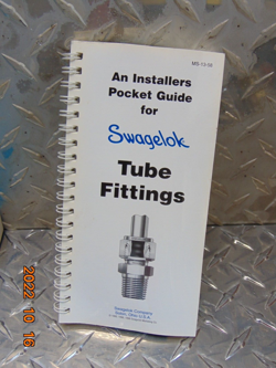 NEW SWAGELOK AN INSTALLERS POCKET GUIDE FOR TUBE FITTINGS BOOK MS-13-58