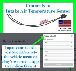 FITS DODGE INTAKE CHARGE AIR TEMPERATURE SENSOR CONNECTOR PLUG PIGTAIL HARNESS