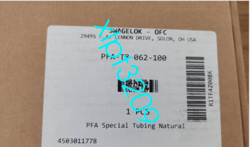 PFA-T8-062-100 NEW SWAGELOK  FEDEX OR DHL