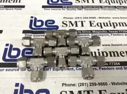 LOT OF (6) SWAGELOK STAINLESS STEEL UNION TEE TUBE FITTING SS-600-3