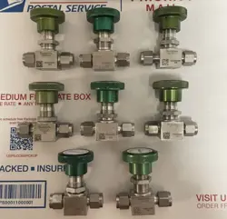 SWAGELOK BELLOWS VALVE SS-4H STAINLESS STEEL STEM FITTINGS LOT OF 8