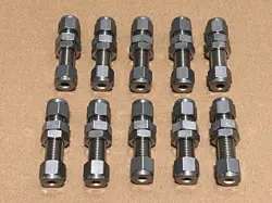 NEW SWAGELOK SS-400-61 TUBE FITTING, BULKHEAD UNION, 1/4 IN. TUBE OD, 10 PIECES