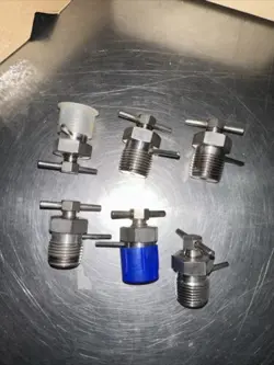 LOT OF 6 BLEED VALVES GENERIC BRAND SWAGELOK REF SS-BVM8-SH NEW