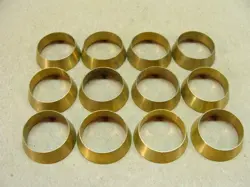 NEW LOT OF 12 SWAGELOK B-1213-1 BRASS 3/4 TUBE COMPRESSION FITTING FRONT FERRULE