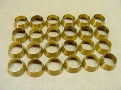 NEW LOT OF 24 SWAGELOK B-813-1 BRASS 1/2 TUBE COMPRESSION FITTING FRONT FERRULE