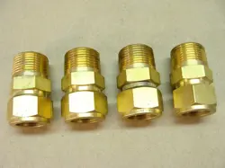 NEW 4 SWAGELOK B-1210-1-12 BRASS 3/4 NPT MALE TO 3/4 TUBE COMPRESSION FITTING