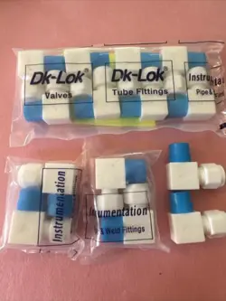 DK-LOK TEFLON 600-2-8 LIKE SWAGELOK QTY 14 PCS